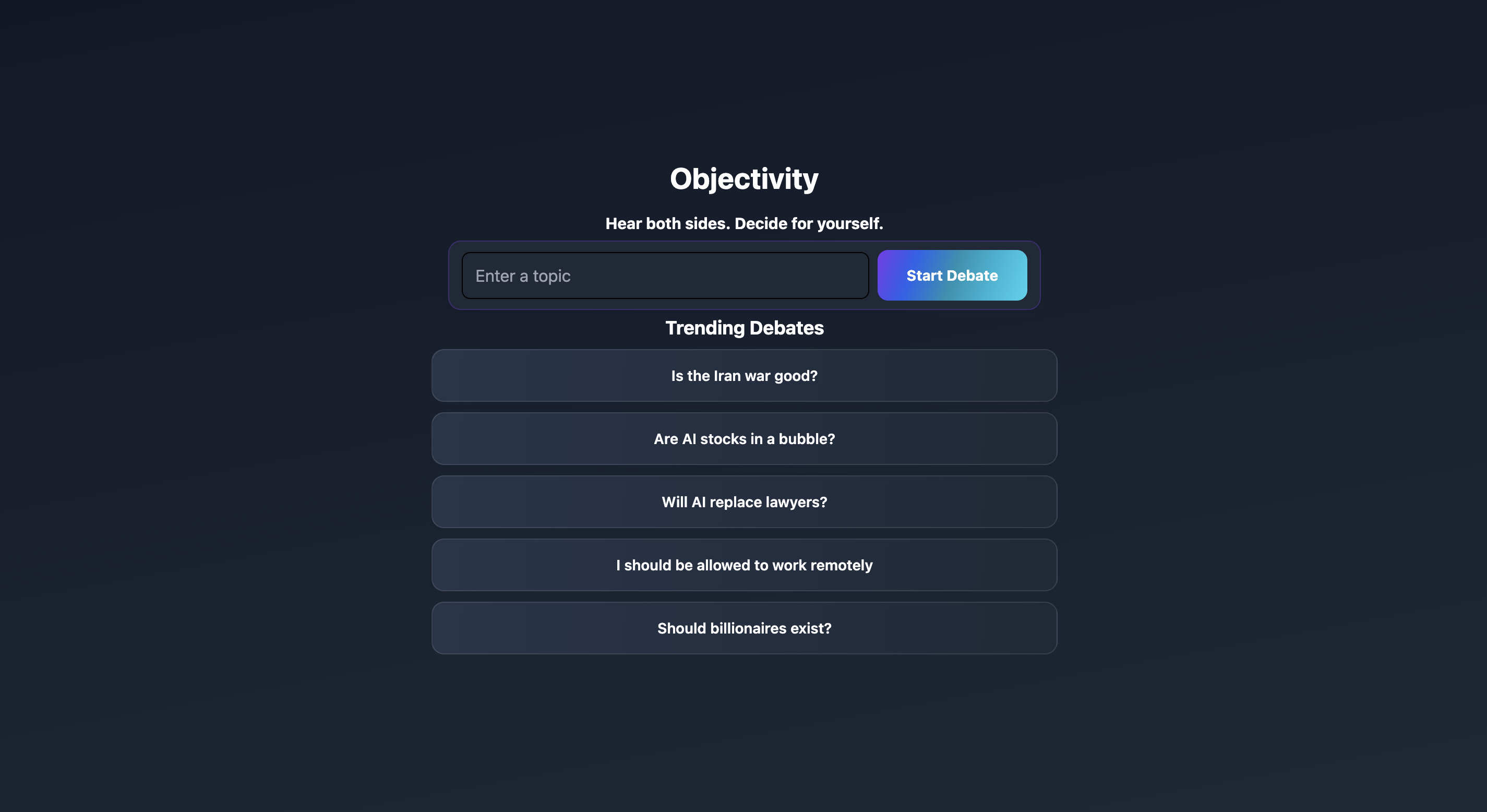The Objectivity screenshot